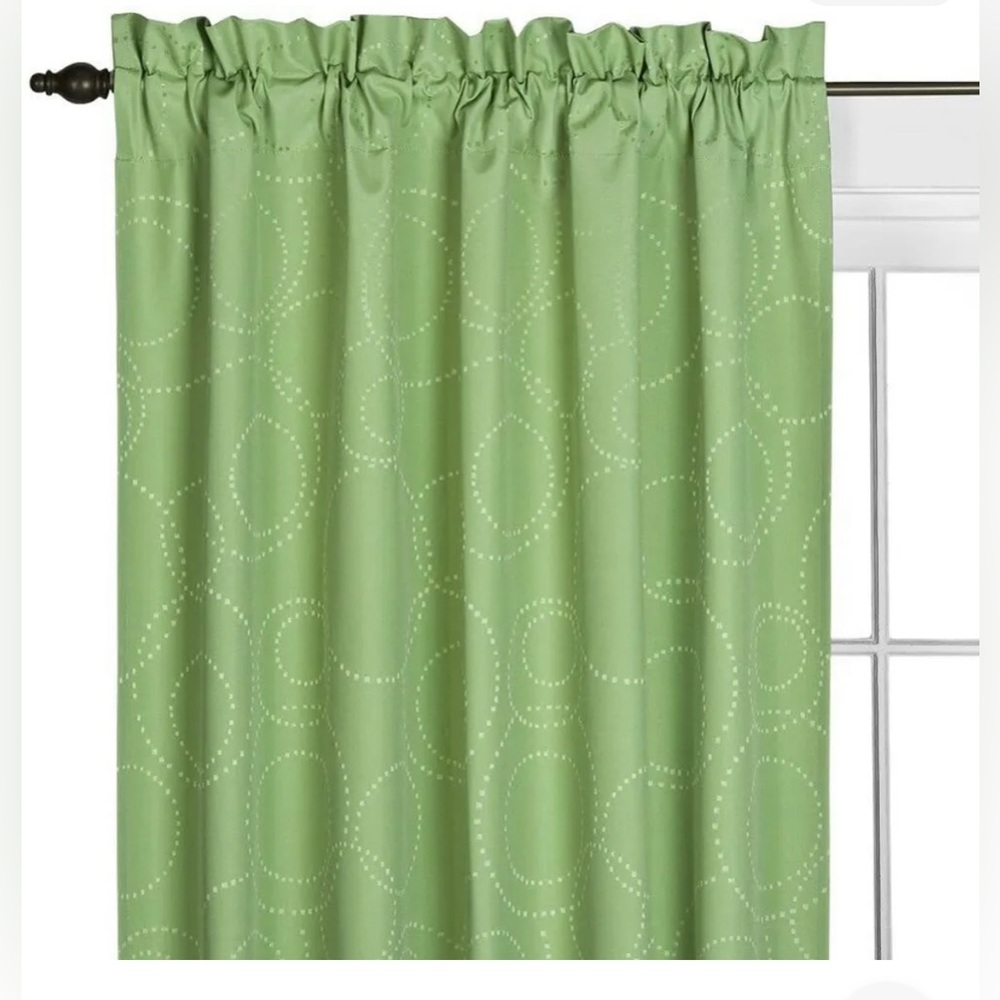 Eclipse Kids Blackout Curtains 2 “Miley” Panels in green 84x42